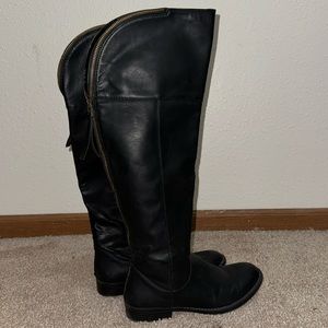 Over the Knee Leather Boots
